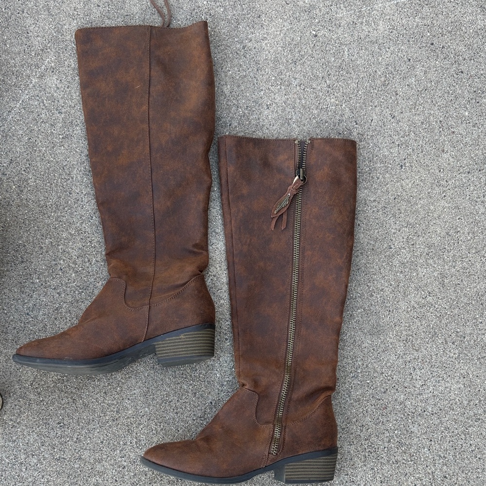 MIA Phoenix Brown Over the Knee Boots, Size 8